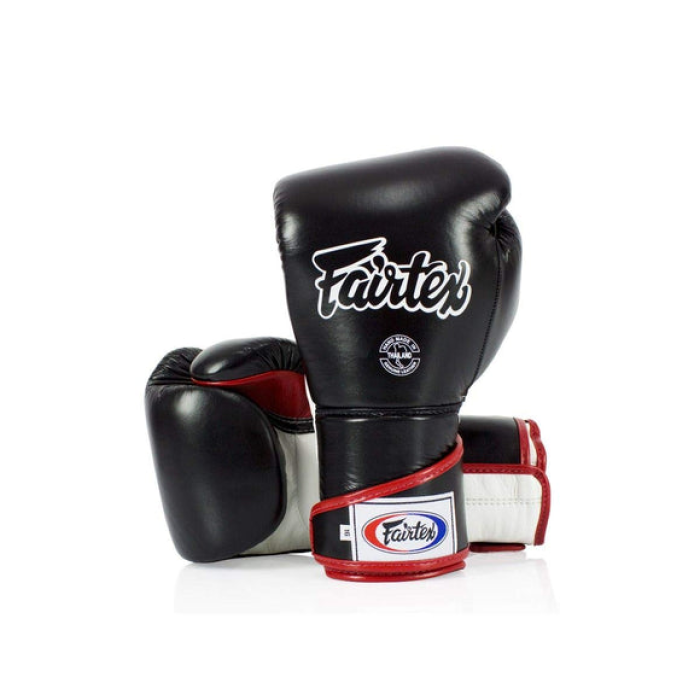 Боксови Ръкавици - Fairtex BGV6 Boxing gloves Angular - Black/White/Red